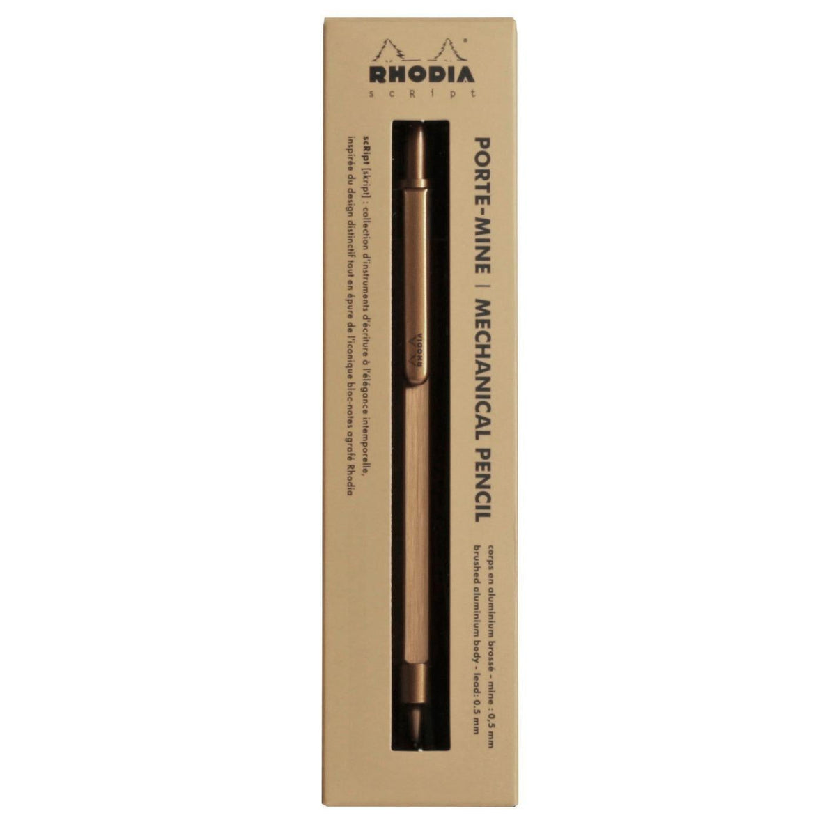 Porte - mine RHODIA scRipt - Or - 0.5 - 3037920093703