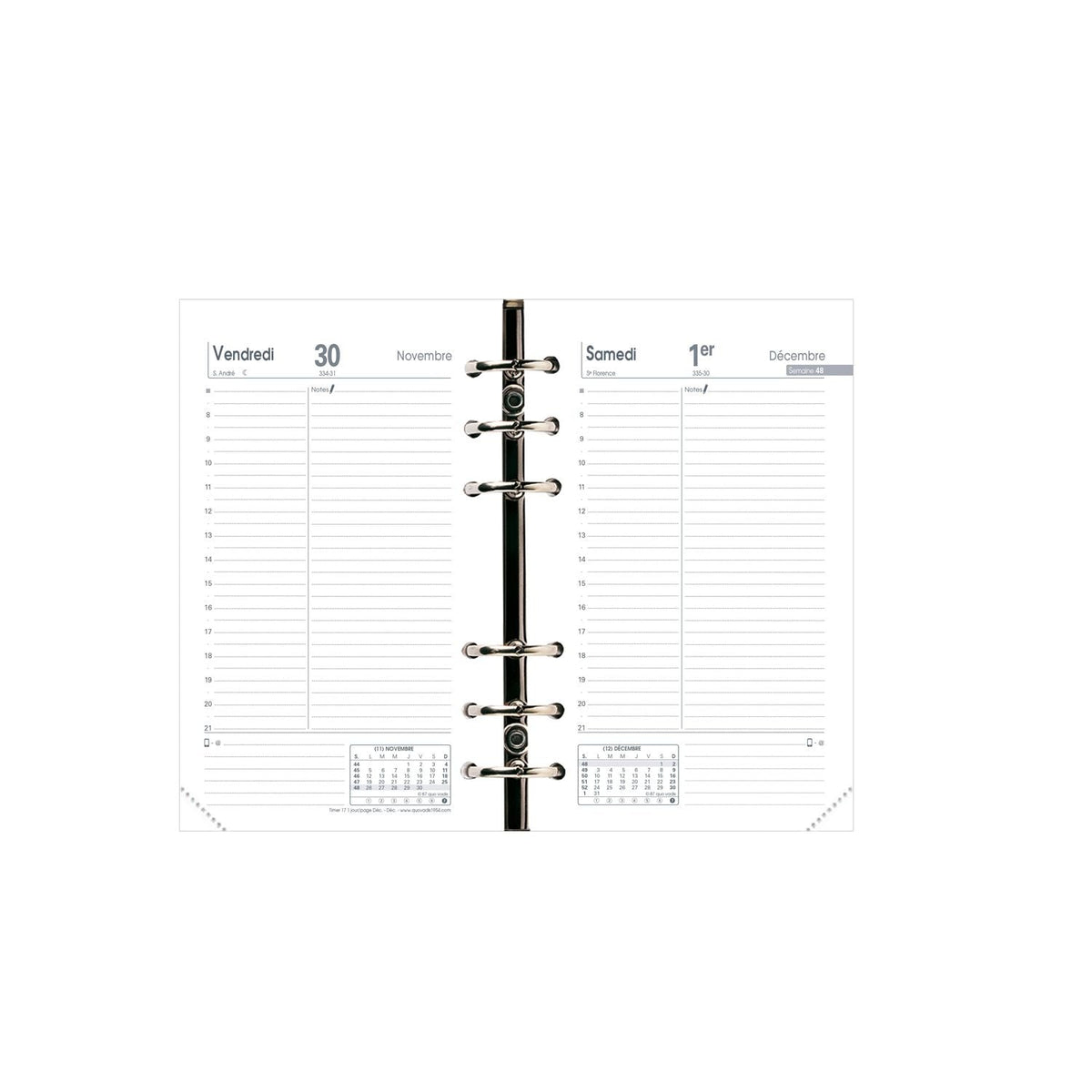 Recharge Organiseur 2024-2025 QUO VADIS Timer 17 1JP Dec/Dec - 1 jour par page - 10 x 17 cm - 3371010134380