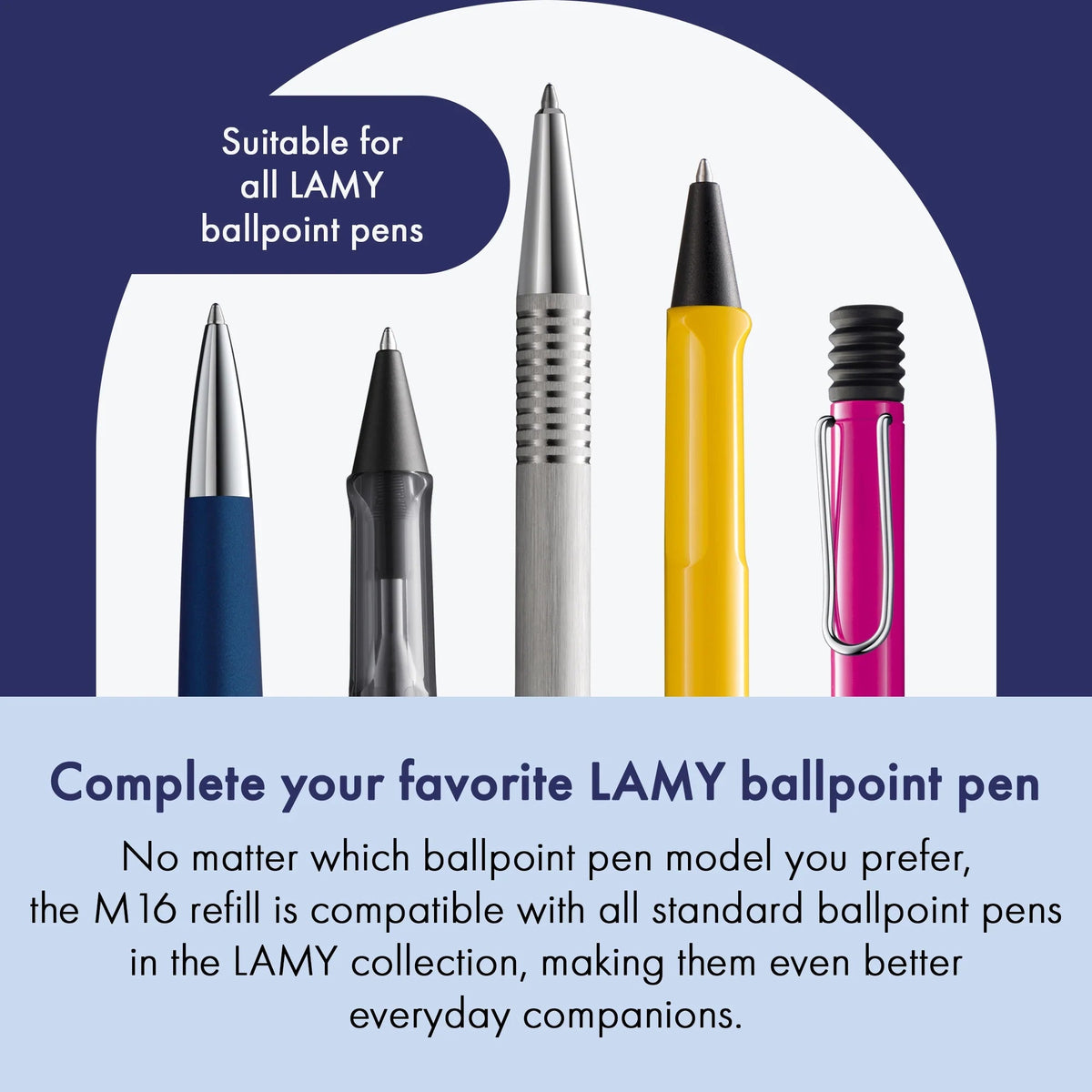 Recharge stylo bille LAMY M16 - Large (B) - Rouge - 4014519001553