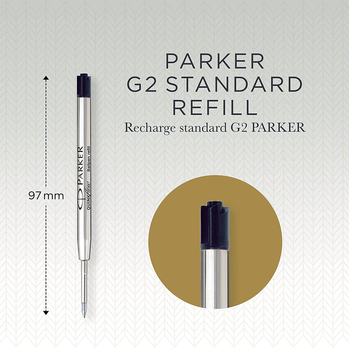 Recharge stylo bille PARKER - Large (B) - Noir - 3501179503660