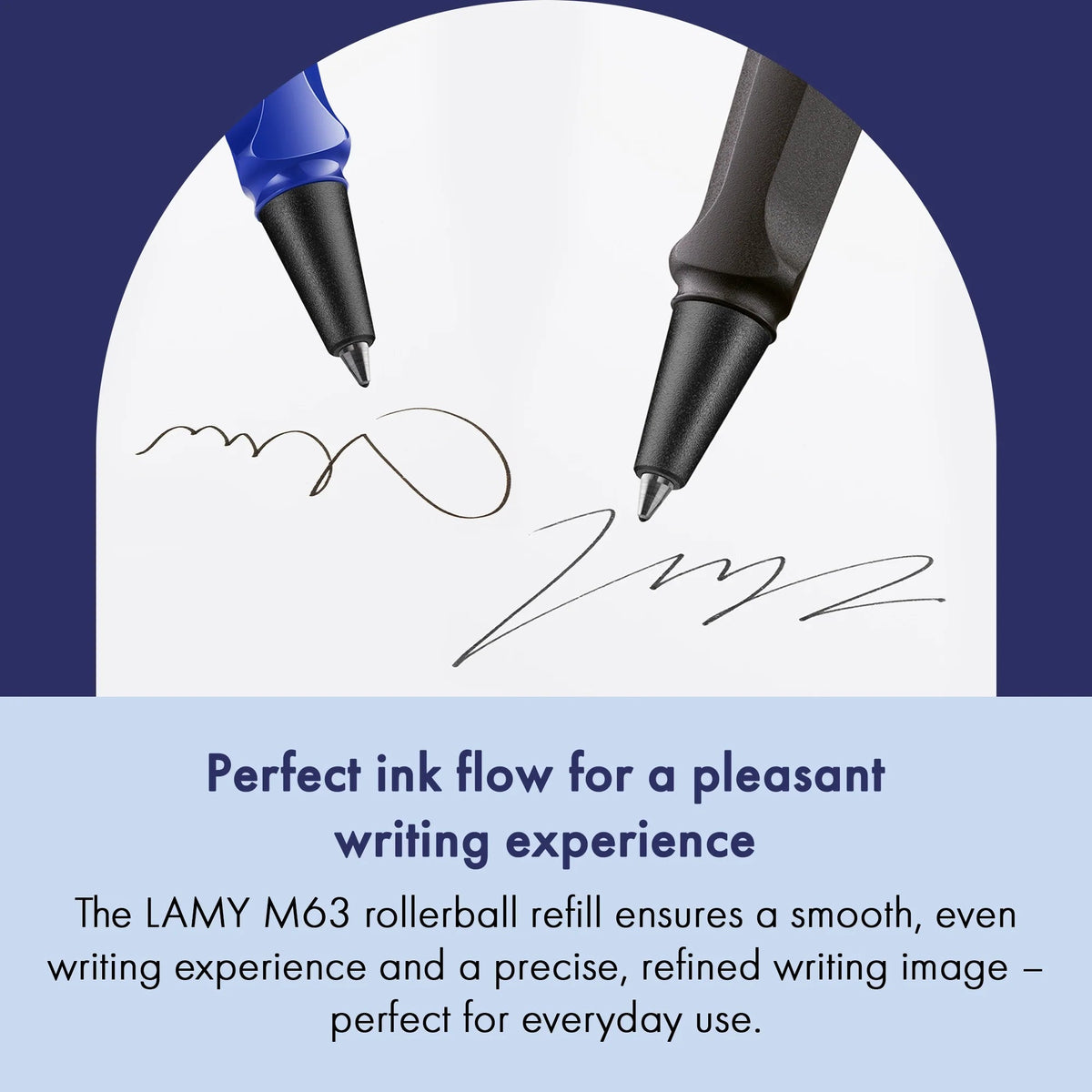 Recharge stylo roller LAMY M63 - Large (B) - Bleu - 4014519659013