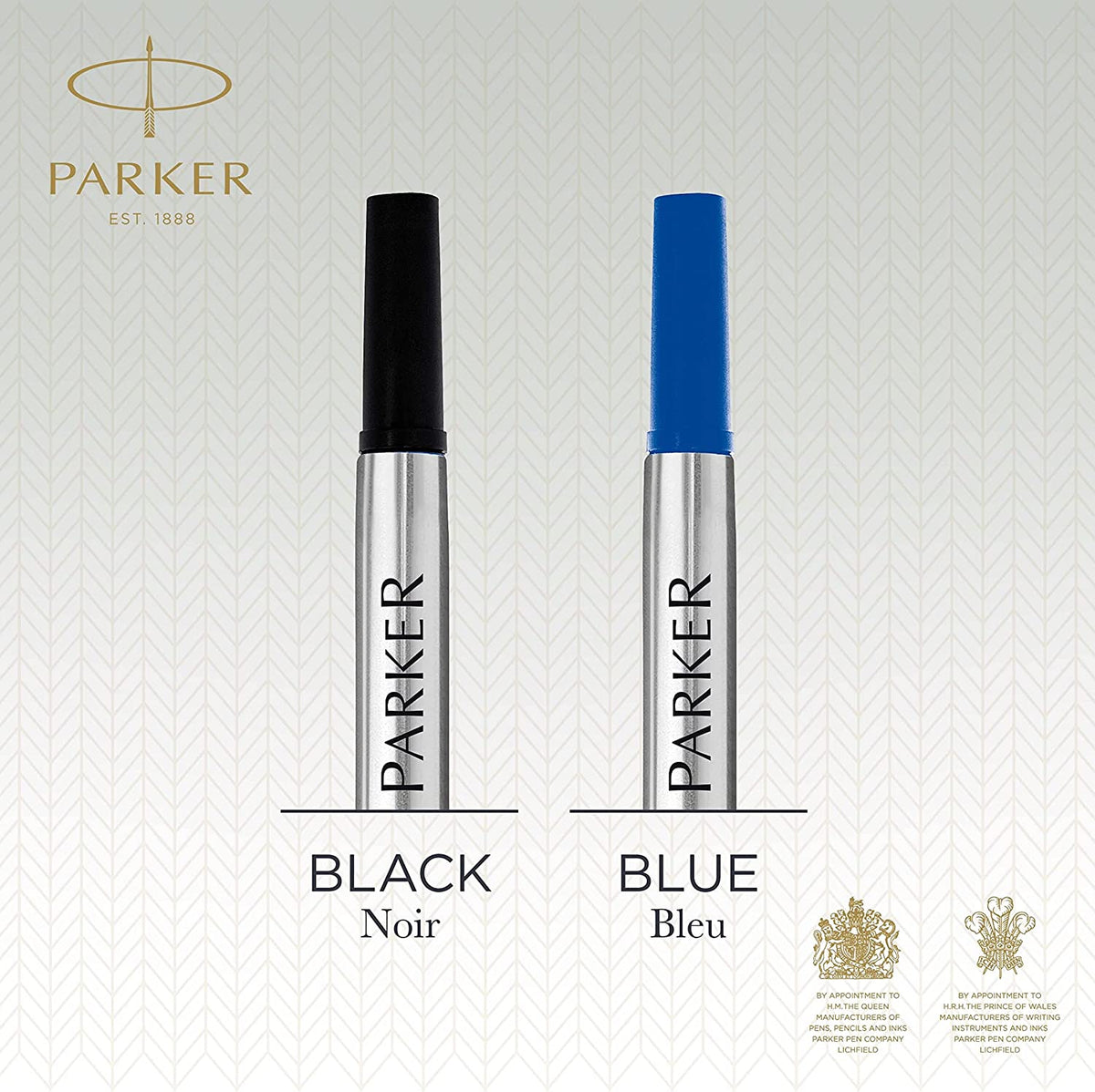 Recharge stylo roller PARKER - Medium (M) - Noir - 3501179503233