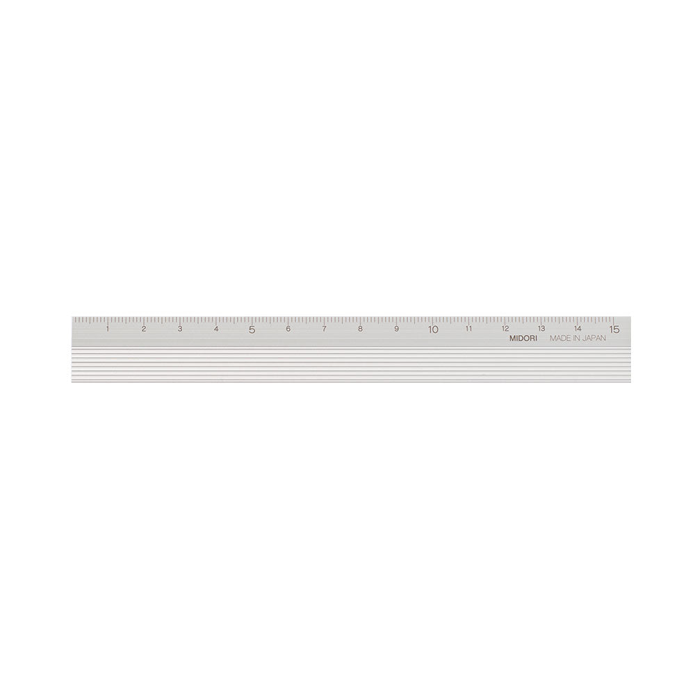 Règle MIDORI en aluminium - 15 cm - Argent - 4902805422550