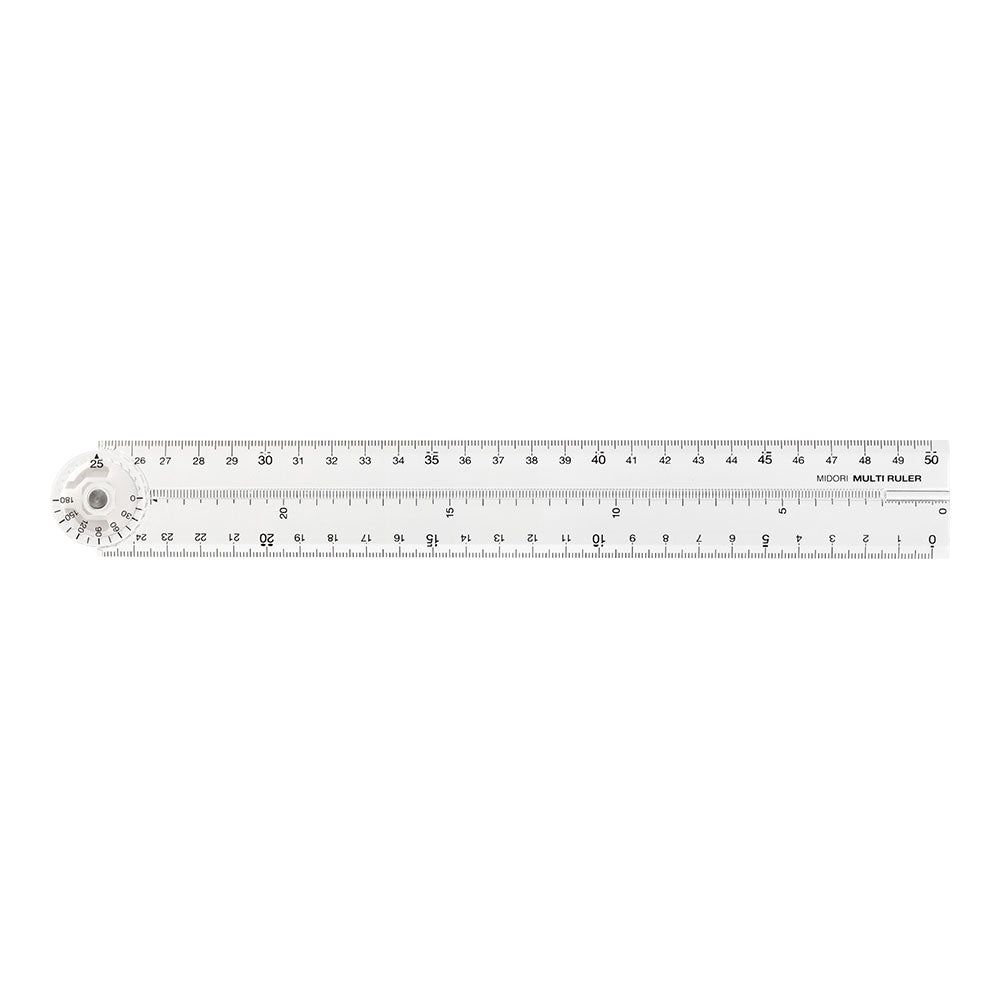 Règle MIDORI multifonction pliable en plastique - 50 cm - Transparent - 4902805422697