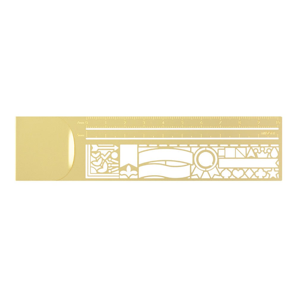Règle MIDORI normographe - 10 cm - Décorations - 4902805422826