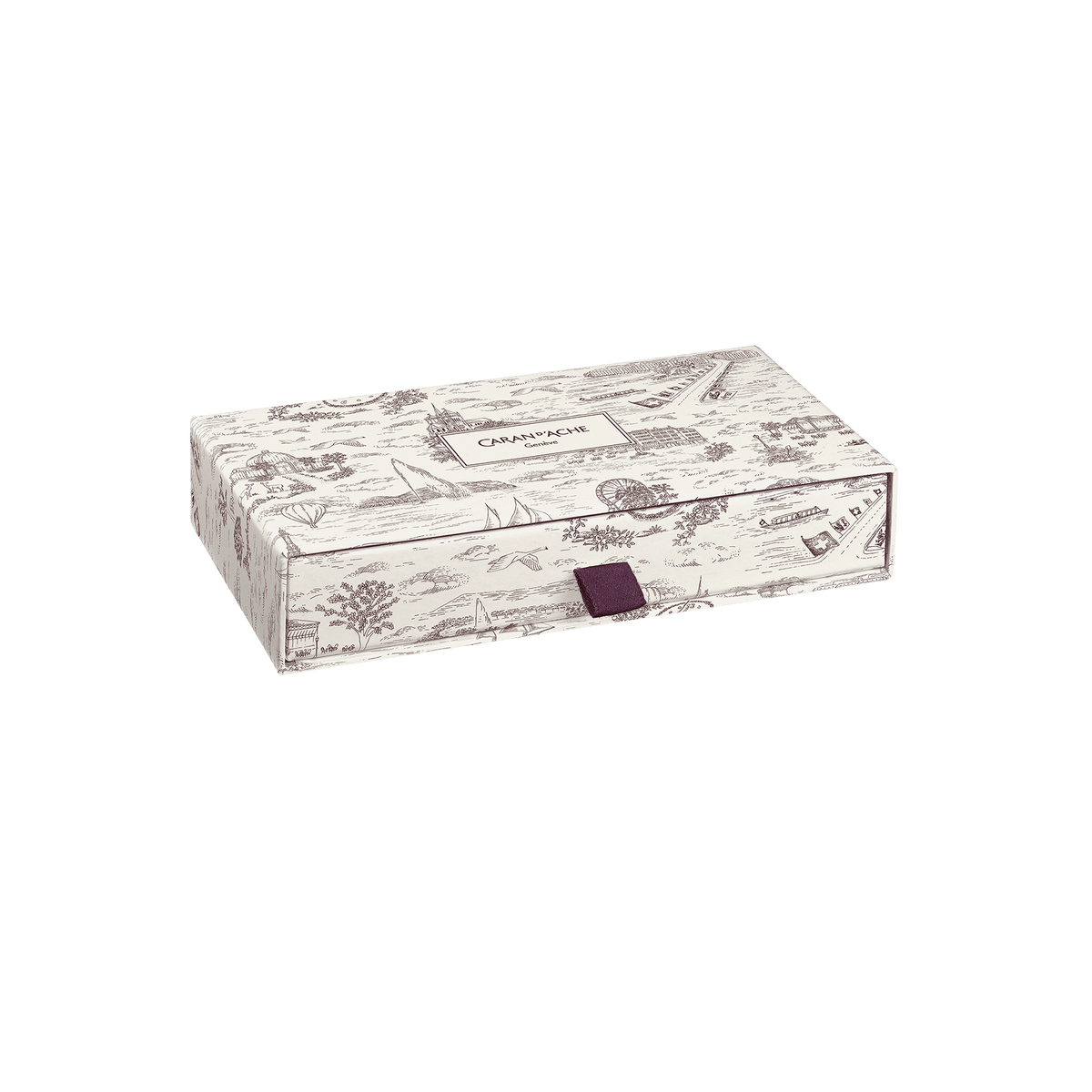 Set stylo bille CARAN D'ACHE Léman Toile de Jouy Geneva Edition - 7630002365796