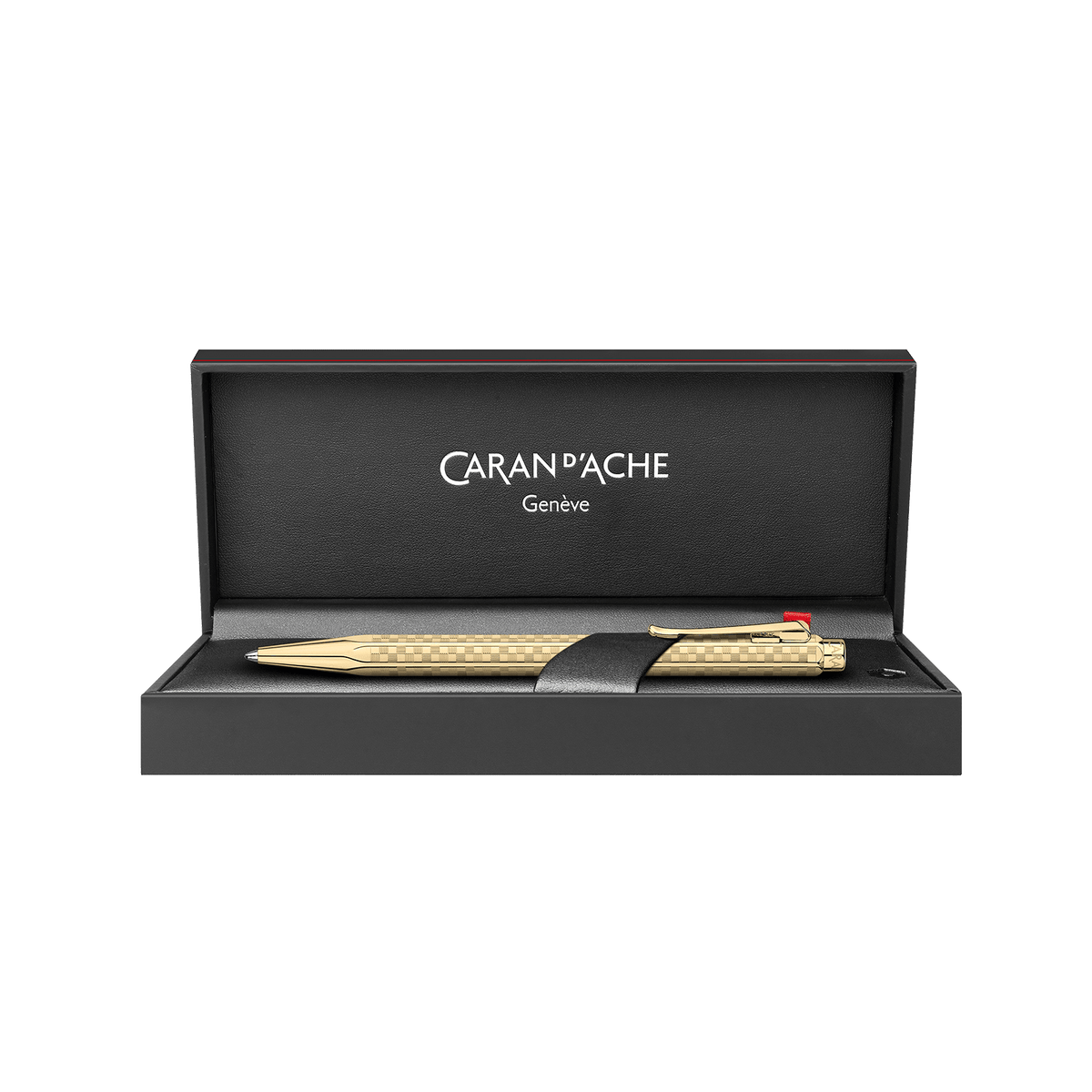 Stylo bille CARAN D'ACHE Ecridor Damier Édition Spéciale - Doré - 7630002365116