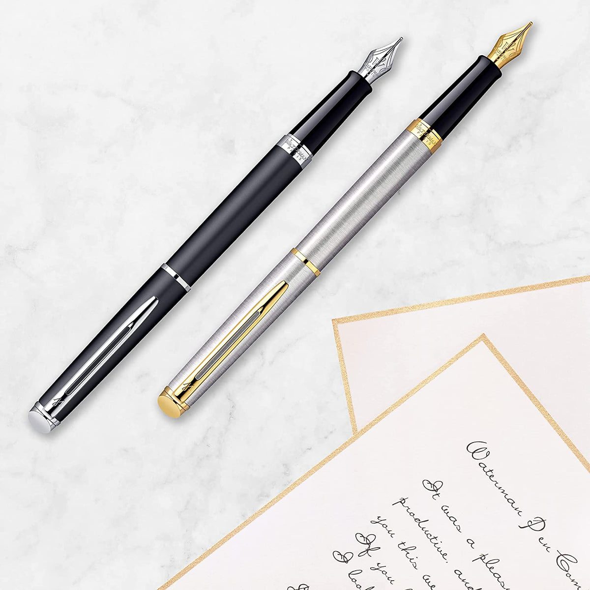 Stylo plume WATERMAN Hémisphère - Acier Métallisé GT - Fine (F) - 3501170920312