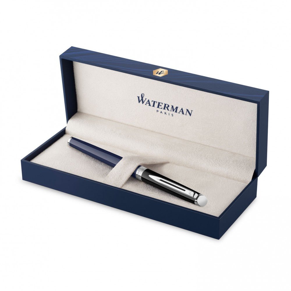 Stylo plume WATERMAN Hémisphère Colour Blocking - Noir et Bleu Foncé CT - Fine (F) - 3026982028471