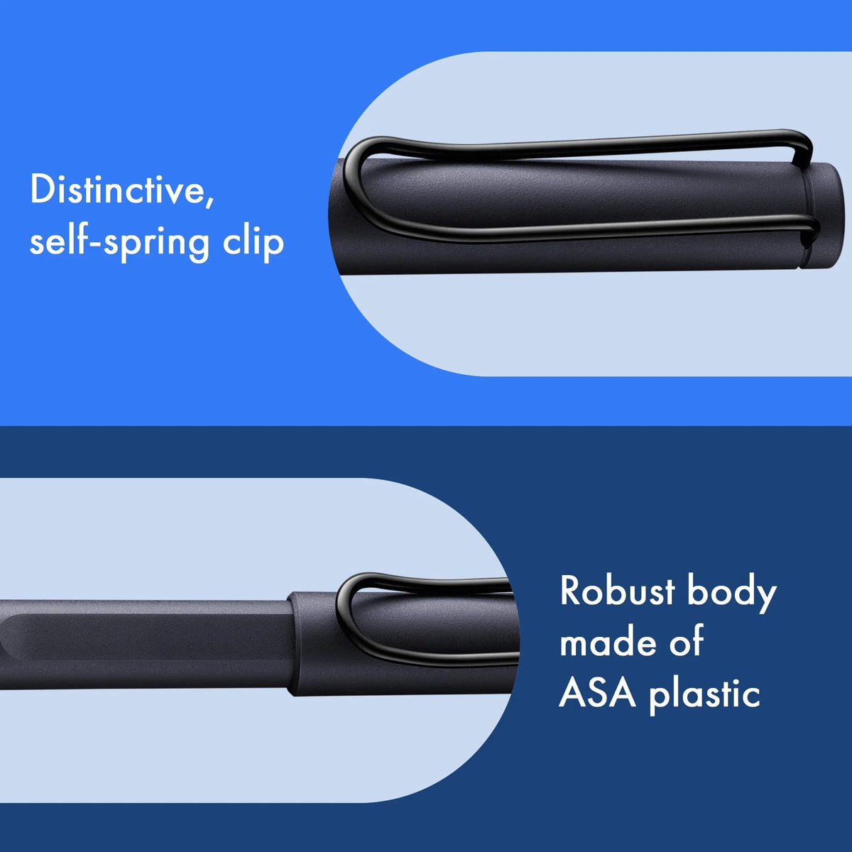 Stylo roller à cartouches LAMY safari - Steel Black - 