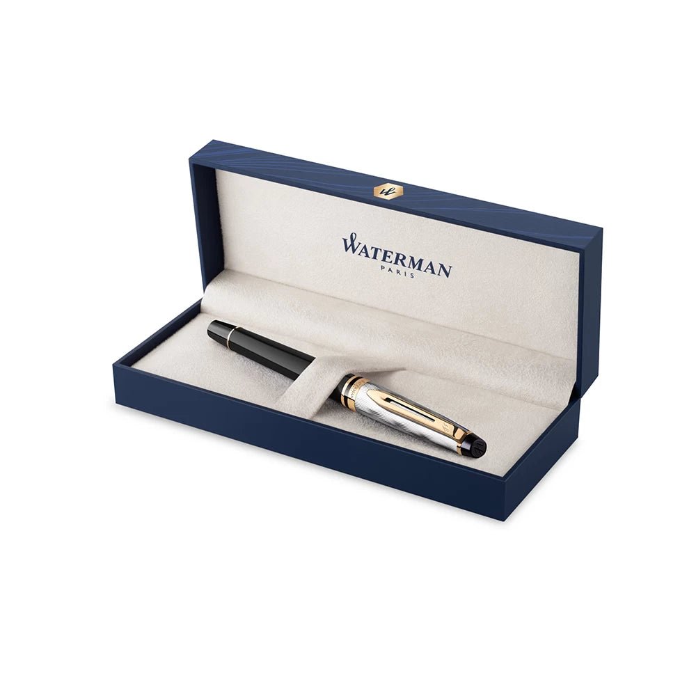 Stylo roller WATERMAN Expert Reflets de Paris - Fine (F) - Noir - -