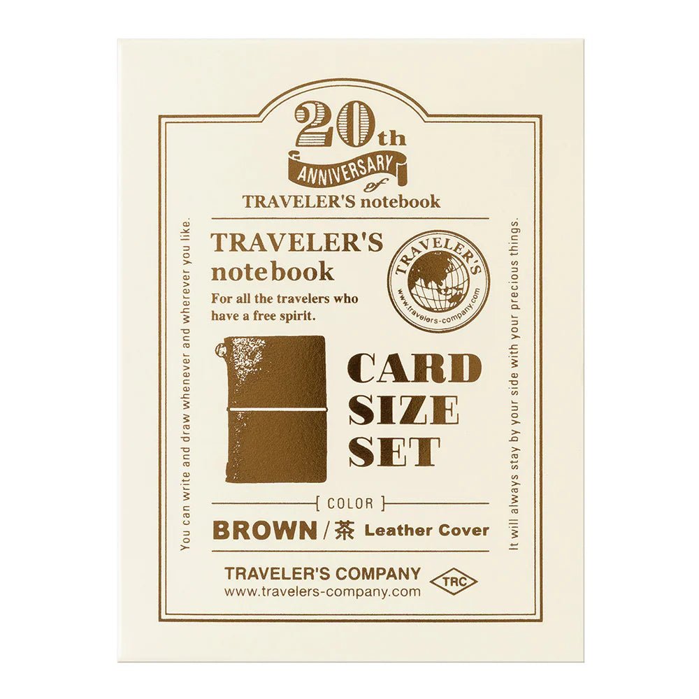 TRAVELER'S notebook 20TH ANNIVERSARY SET - card size - marron - 4902805154123