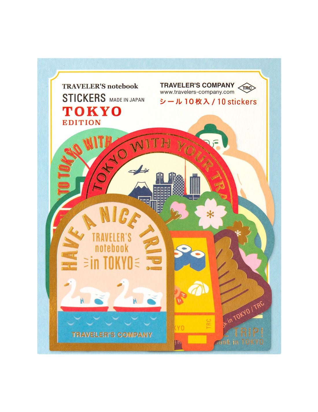 TRAVELER'S notebook - set de stickers TOKYO EDITION - TN Passport size / TN Regular size - 