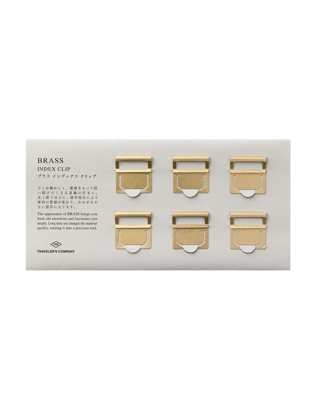 TRC BRASS - clips index en laiton - TN Passport size / TN Regular size - 4902805432108