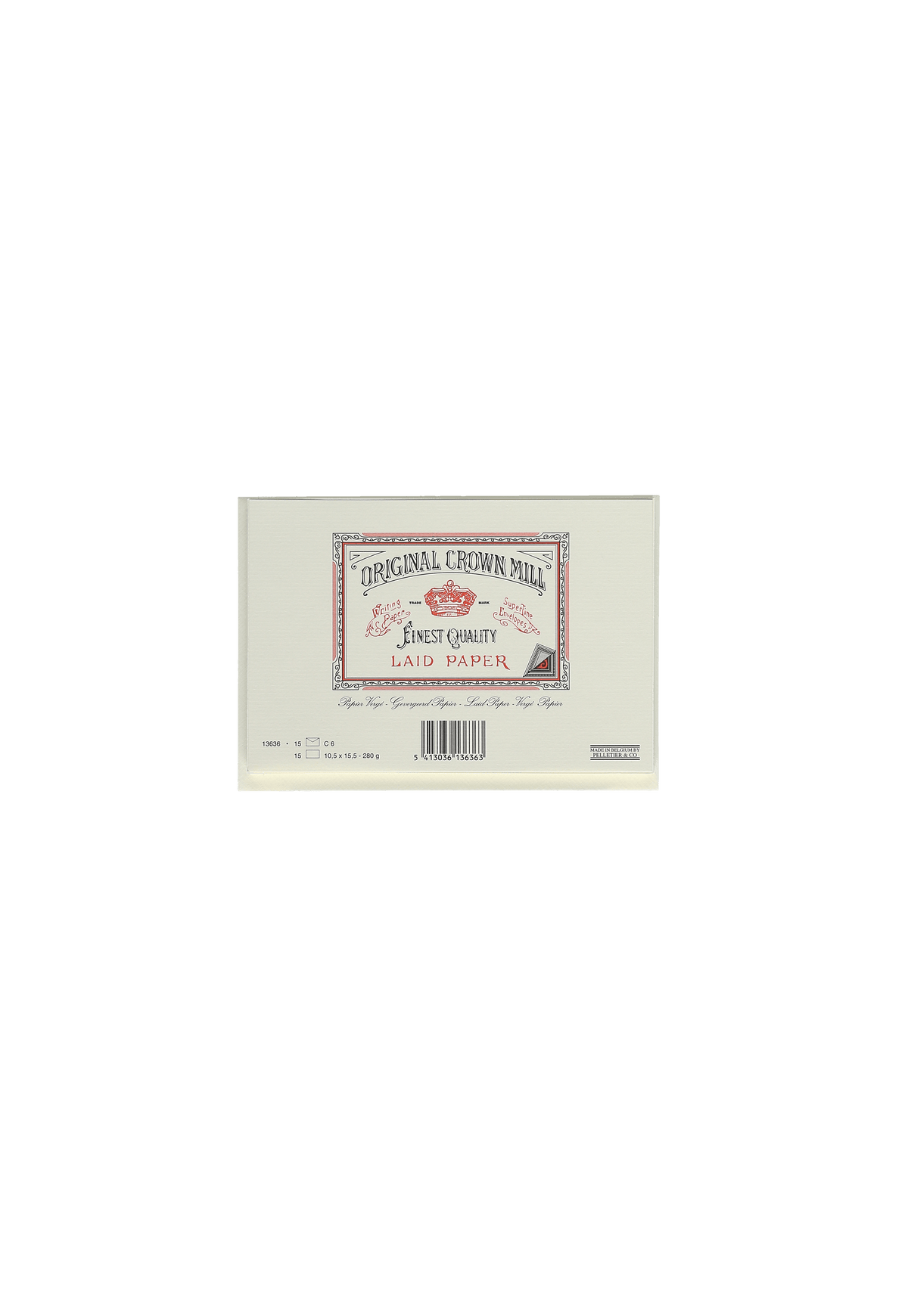 15 cartes et enveloppes Vergé format C6 - 10.5 x 15.5 cm | 11.4 x 16.2 cm - 280 g/m² - Crème - 5413036136363