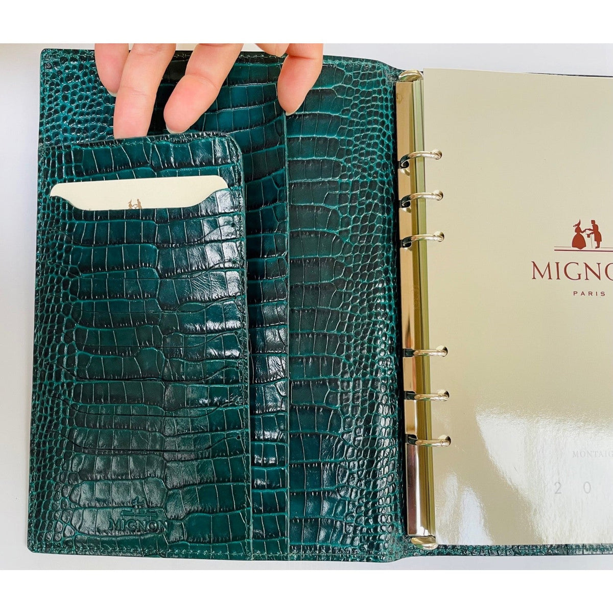 Organiseur Mignon AK22 Croco Savannah - 23 x 17.3 cm - 1 semaine sur 2 pages - Colvert -