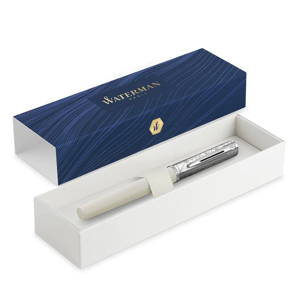 Stylo plume WATERMAN Allure Deluxe - Fine (F) - Laqué Blanc - 3026981745119